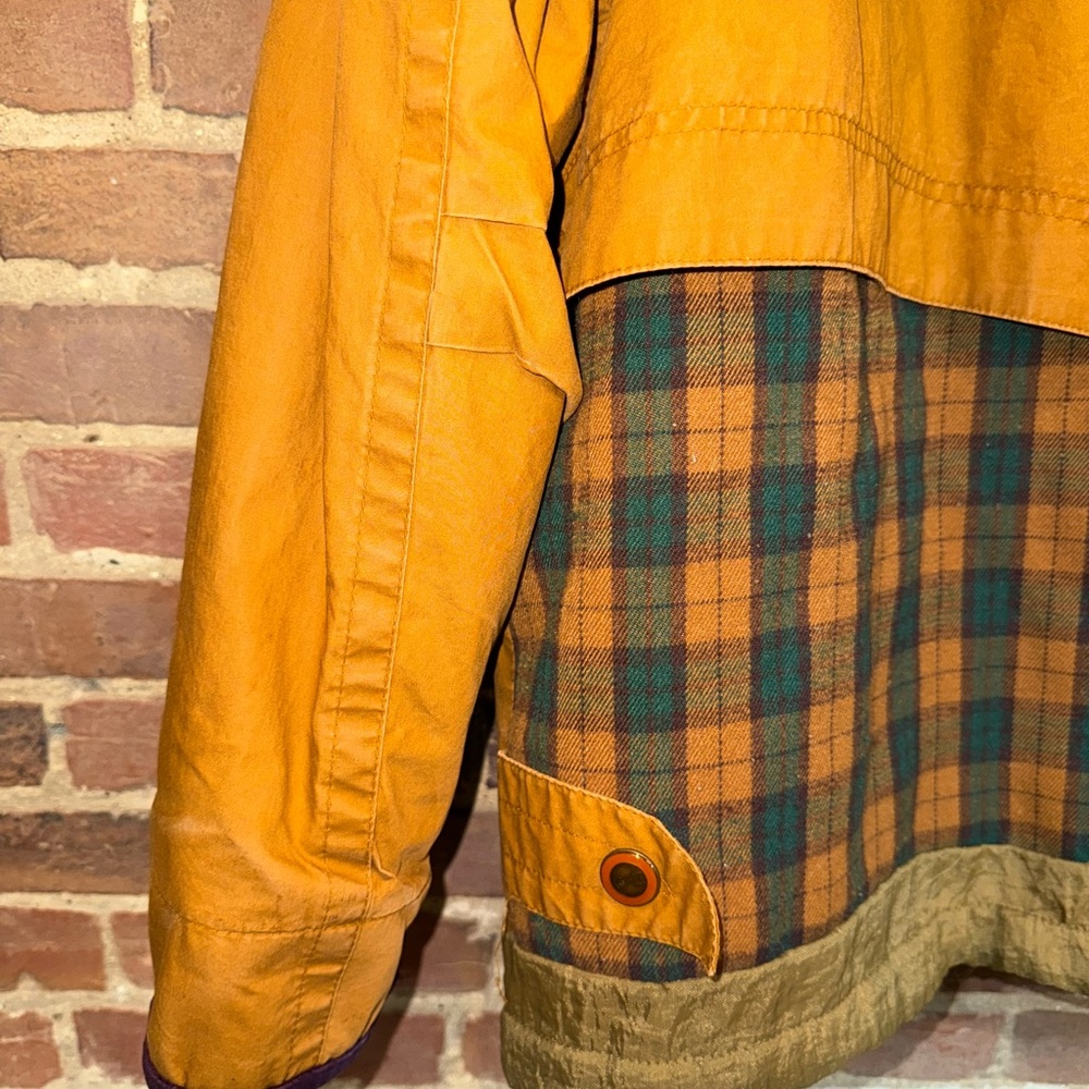Men's Vintage Mustard Jacket with Plaid Lining - Picture 8 of 10